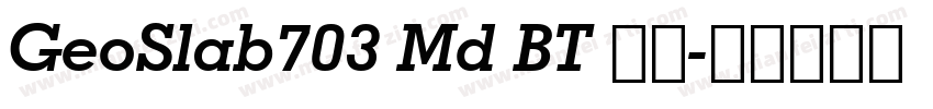 GeoSlab703 Md BT 粗体字体转换